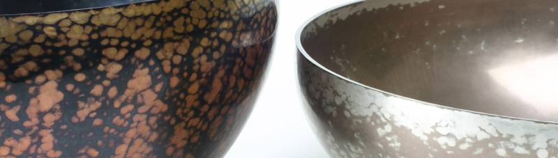 Shakudo and shibuichi bowls
